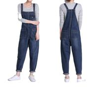 Women's Button-Decorated Sleeveless Jumpsuit Jeans Full-Length Overalls Y2K Style