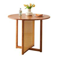 Nordic-style Japanese Solid Wood Dining Table Set for Household Guesthouse Restaurant Use Small-sized Simple Design