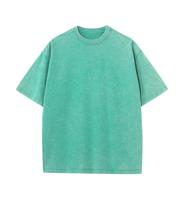 100% Cotton Men's Plus Size T-Shirts Casual Short Sleeve Regular Fit Blank Breathable 230g Hand Washed Revival Jersey Knitted