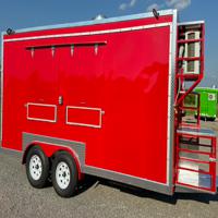 Low Price Mobile Bar Trailer Fully Equipped Fast Food Truck Customized Multifunctional Fiberglass Aluminum 5 Year Warranty Rust