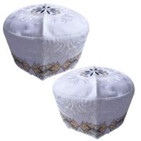 Best Seller Classic White Minimalist Muslim Cap Lightweight Kufi for Daily Prayers & Worship Breathable Hat From Indonesia
