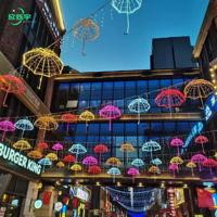Christmas Theme Lantern Festival Street Decoration New Year Lamps Decoration Outdoor Decoration Lighting Umbrella Motif Light