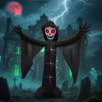Seasonal Inflatable Decoration 10FT Towering Specter Grim Reaper Ghost Halloween Inflatable with Built-in LED Lights