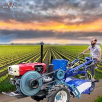 MOLLIK 25HP Walking Smart Power Tiller 28 Blade Rotary 12V 70Ah Battery Compact Field Agricultural Tractor Implement Gear Drive